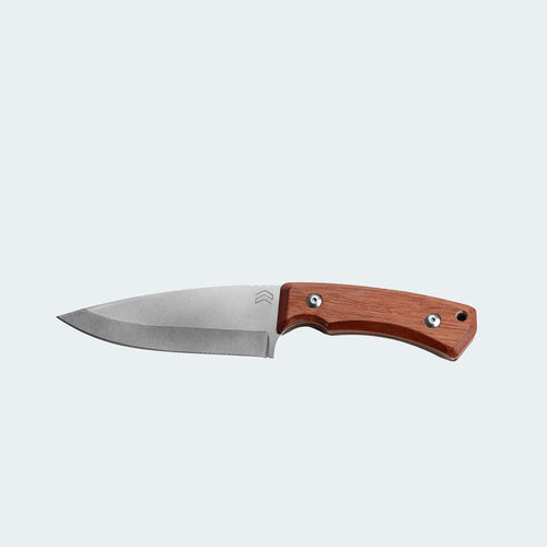Cimo Braba IV Stainless Steel Knife with Wooden Handle and Sheath - BR489-MAD