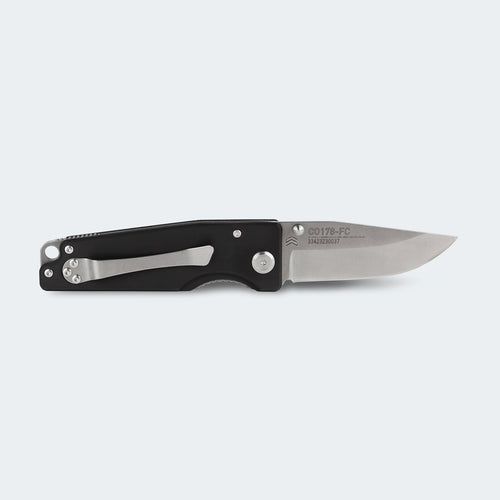 Cimo Colombo Stainless Steel Pocket Knife with Carbon Fiber Handle and Clip - CO178-FC