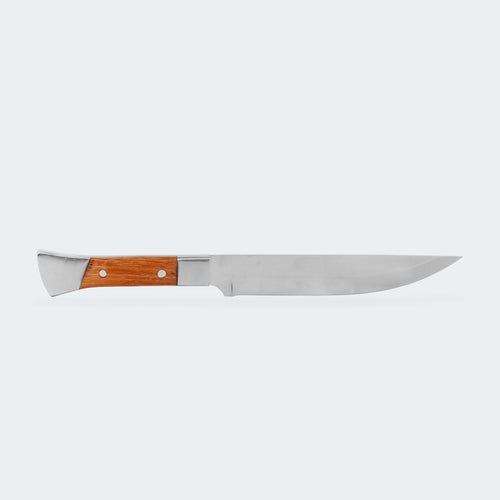 Cimo Stainless Steel Knife with Stainless Steel and Wood Handle with Sheath - 2450/6 C/B