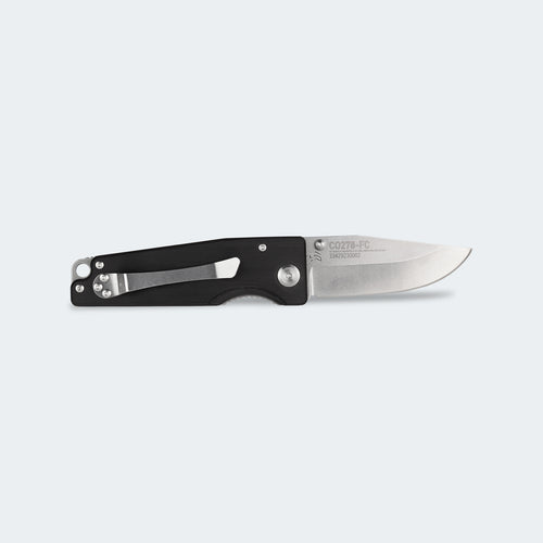 Cimo Colombo Stainless Steel Knife with Carbon Fiber and Wood Handle with Clip - CO278-FC