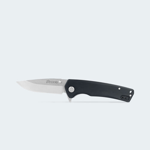 Cimo Verzon Drop Stainless Steel Pocket Knife Carbon Fiber Handle with Bearing - VZ85-FC