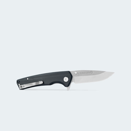 Cimo Verzon Drop Stainless Steel Pocket Knife Carbon Fiber Handle with Bearing - VZ85-FC