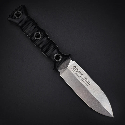 Bayonet Knife With Armour – 440C Steel, Kydex Sheath, G10 Handle | Compact and Resilient