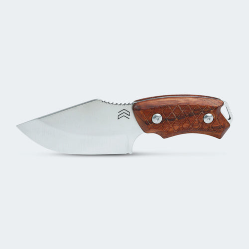 Cimo Braba I Stainless Steel Knife with Wooden Handle and Sheath - BR189-MAD