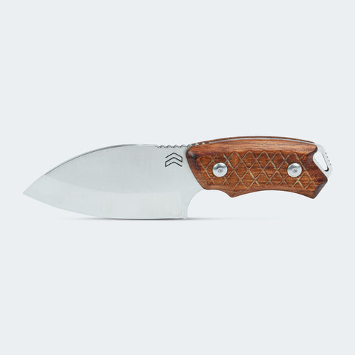 Cimo Braba II Stainless Steel Knife with Wooden Handle and Sheath - BR289-MAD