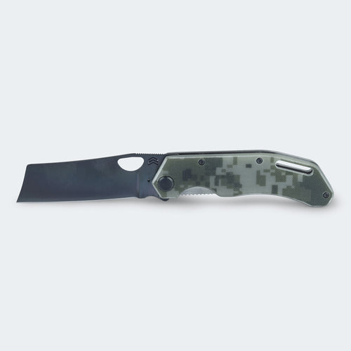 Cimo Komodo Cleaver Black Titanium G10 Handle with Clip - K85C-G10-BTI