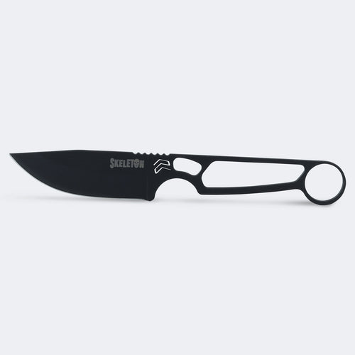 Cimo Ax Skeleton Carbon 85mm Black Knife with Sheath - 4030/85-PT