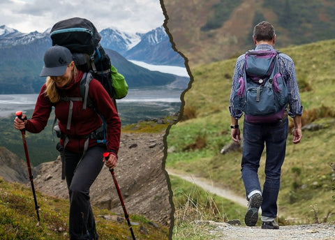 Discover details and differences between hiking and trekking