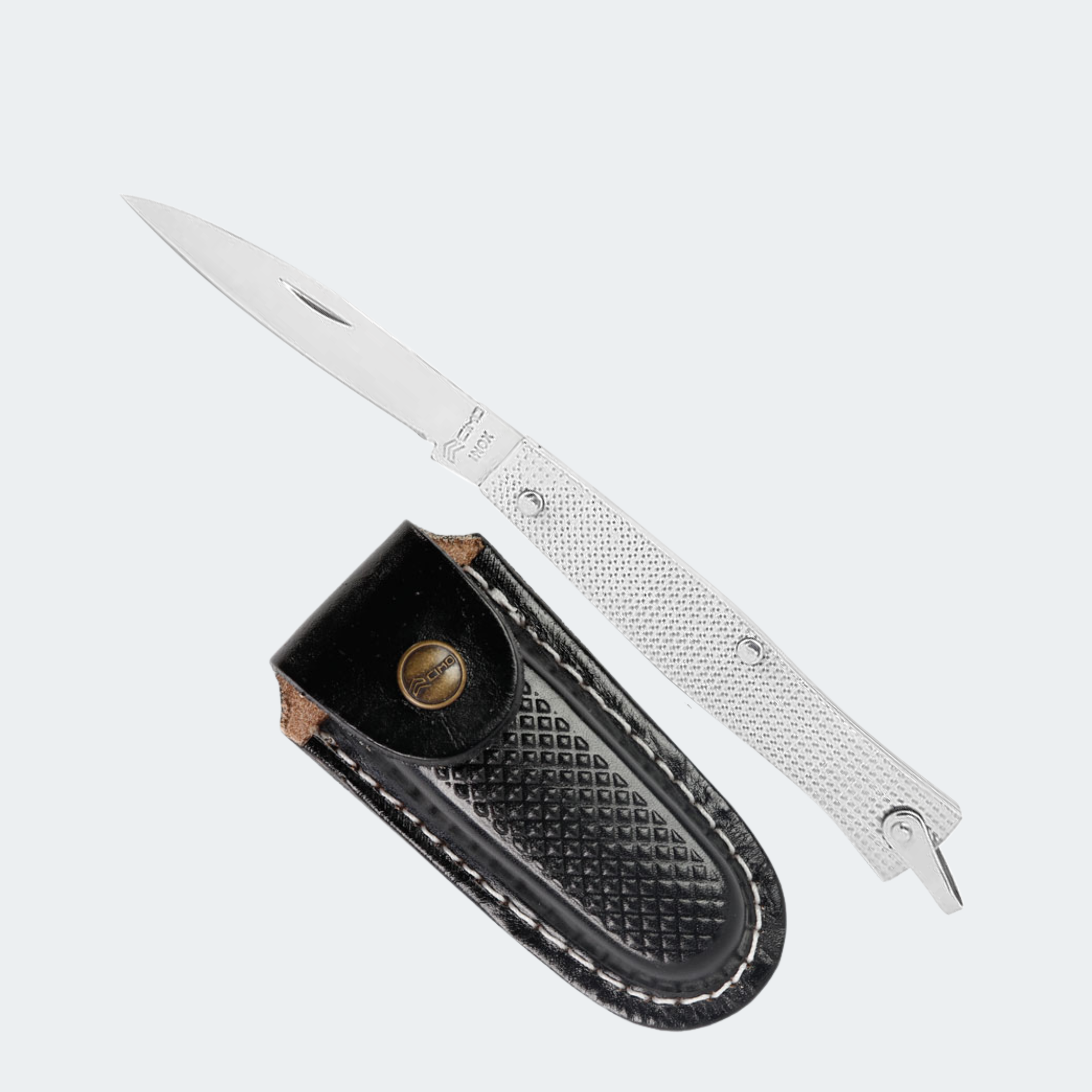 Cimo Traditional Stainless Steel Pocket Knife with Sheath - 220/4 C/B