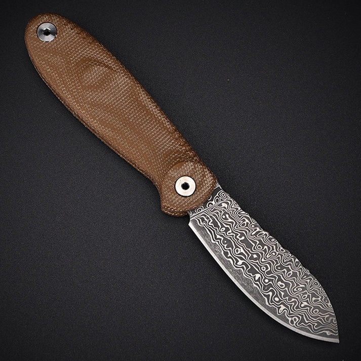 EDC FoldMuk2F Damascus Knife With Armour – VG10 Core, Slip-Joint Lock, G10 Handle | Premium Collector