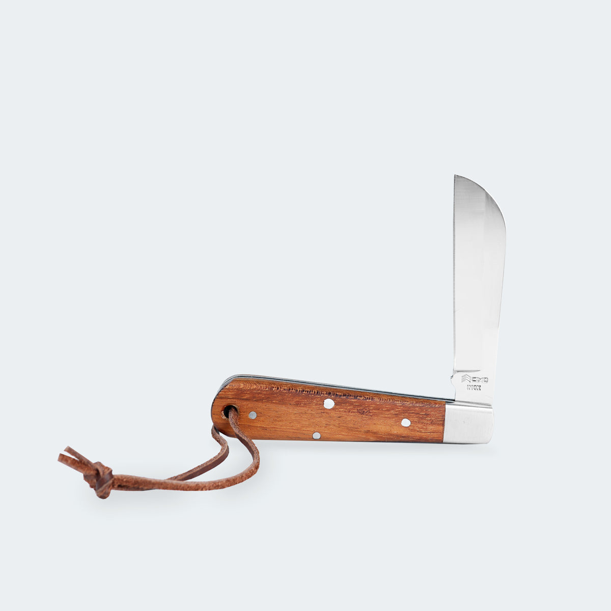 Cimo Pica Fumo Stainless Steel Penknife with Wooden Handle and Sheath - 3953/3 C/B