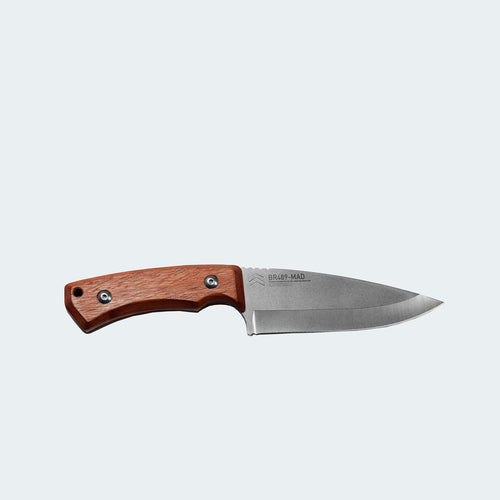 Cimo Braba IV Stainless Steel Knife with Wooden Handle and Sheath - BR489-MAD