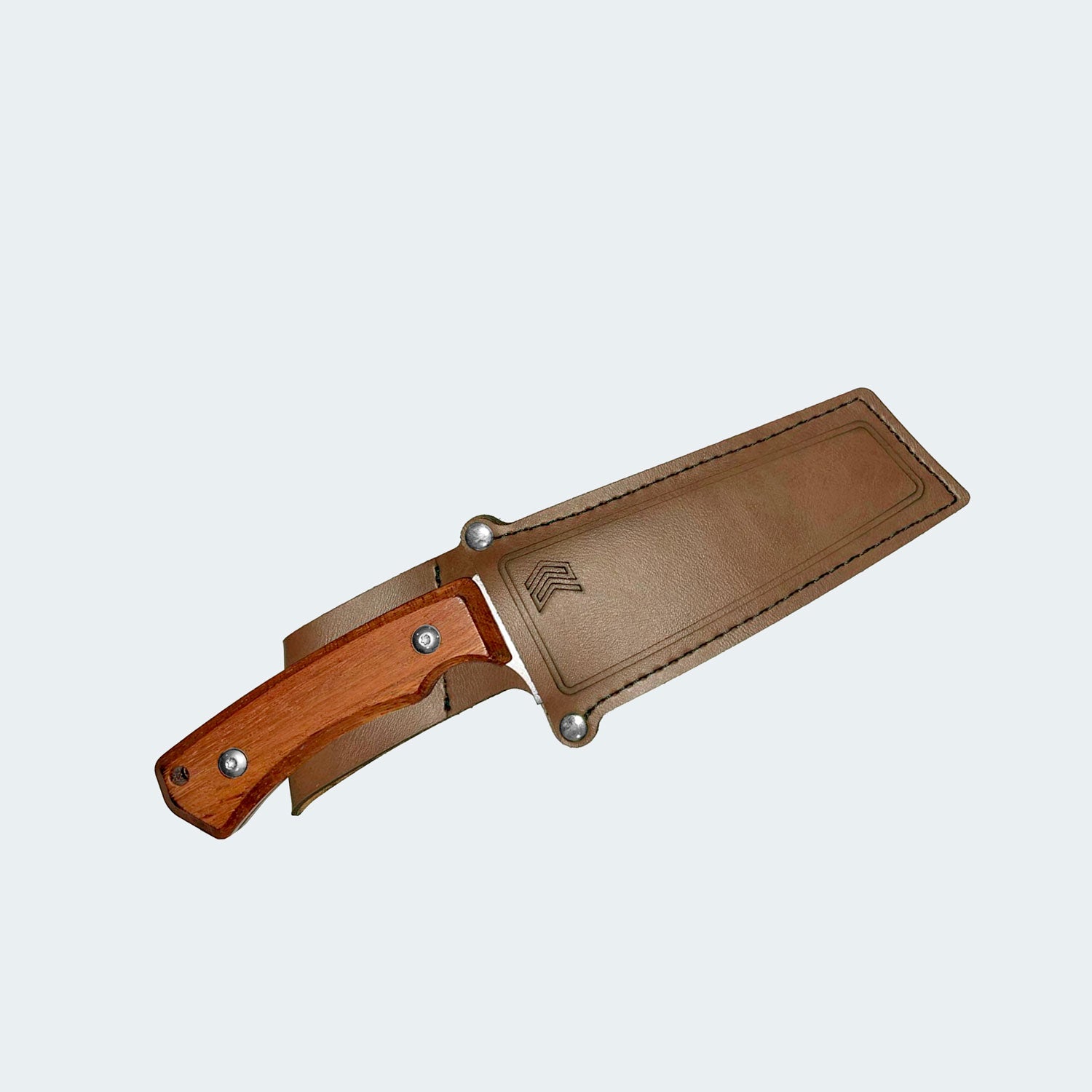 Cimo Braba V Stainless Steel Knife with Wooden Handle and Sheath - BR589-MAD