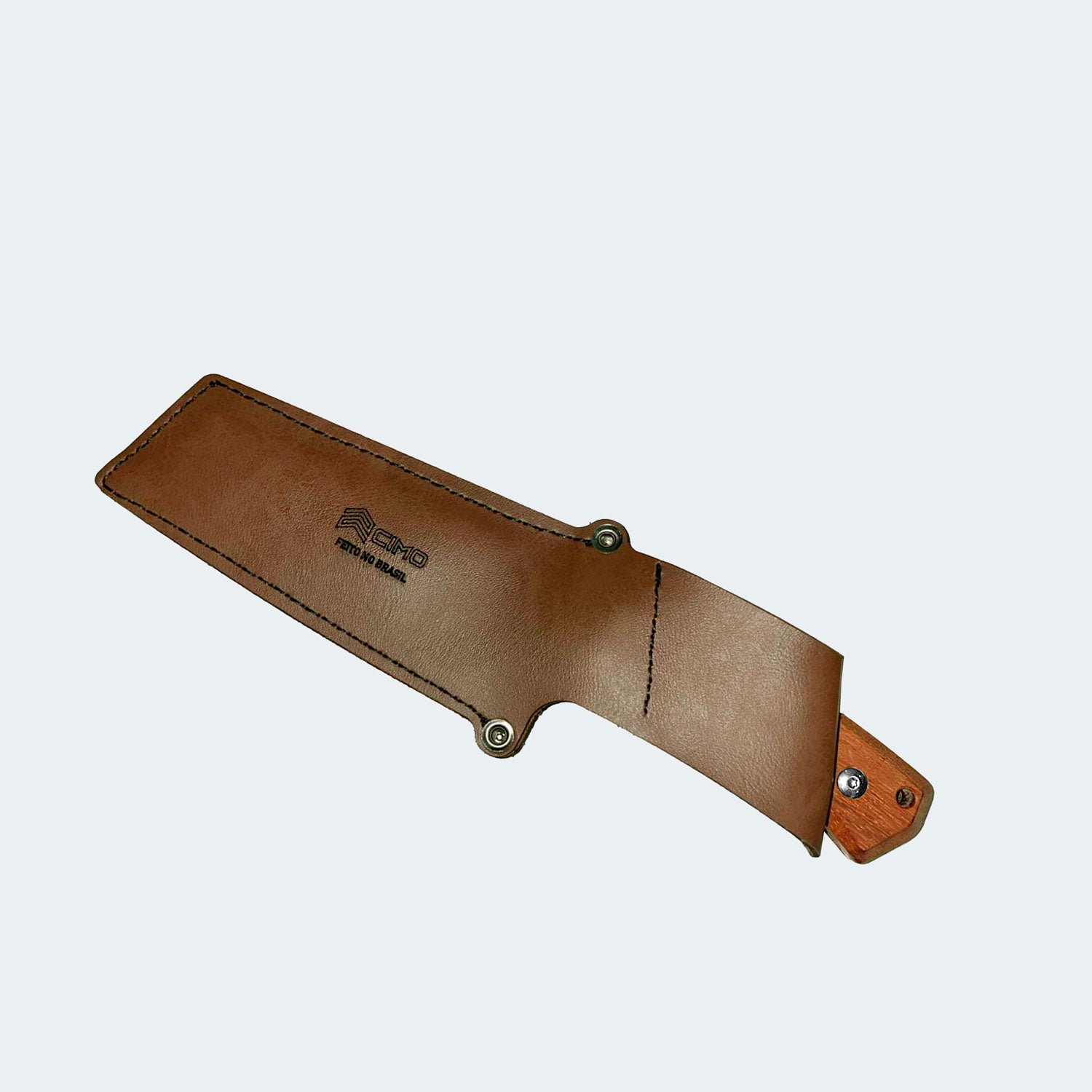 Cimo Braba V Stainless Steel Knife with Wooden Handle and Sheath - BR589-MAD
