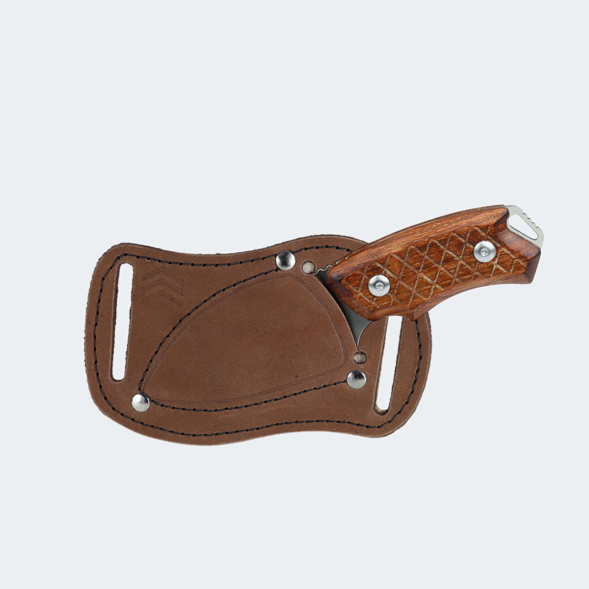Cimo Braba II Stainless Steel Knife with Wooden Handle and Sheath - BR289-MAD