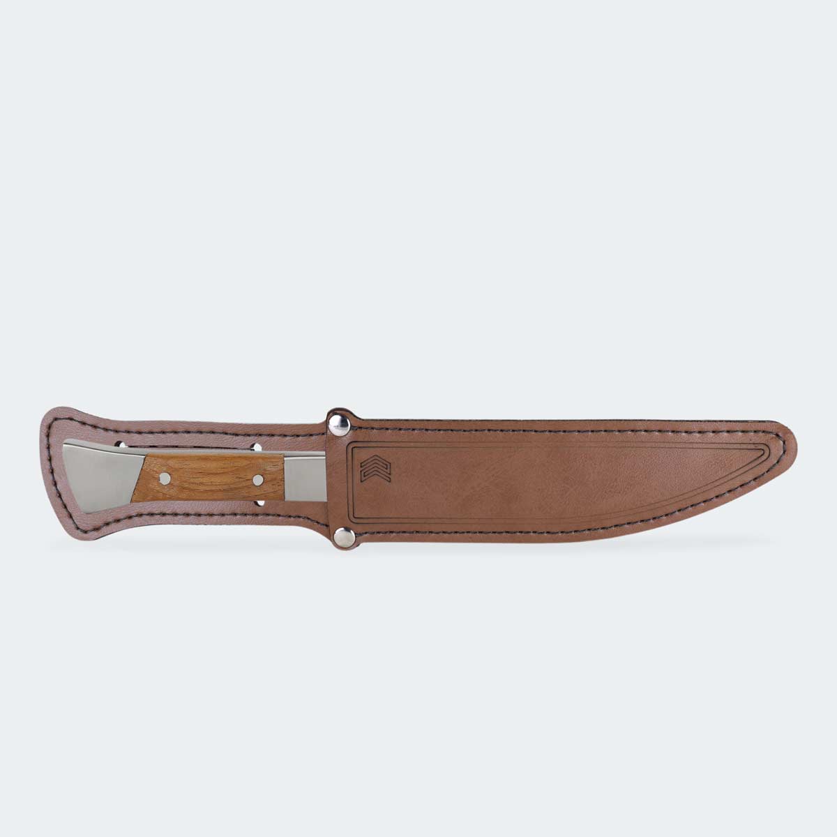 Cimo Stainless Steel Knife with Stainless Steel and Wood Handle with Sheath - 2450/6 C/B