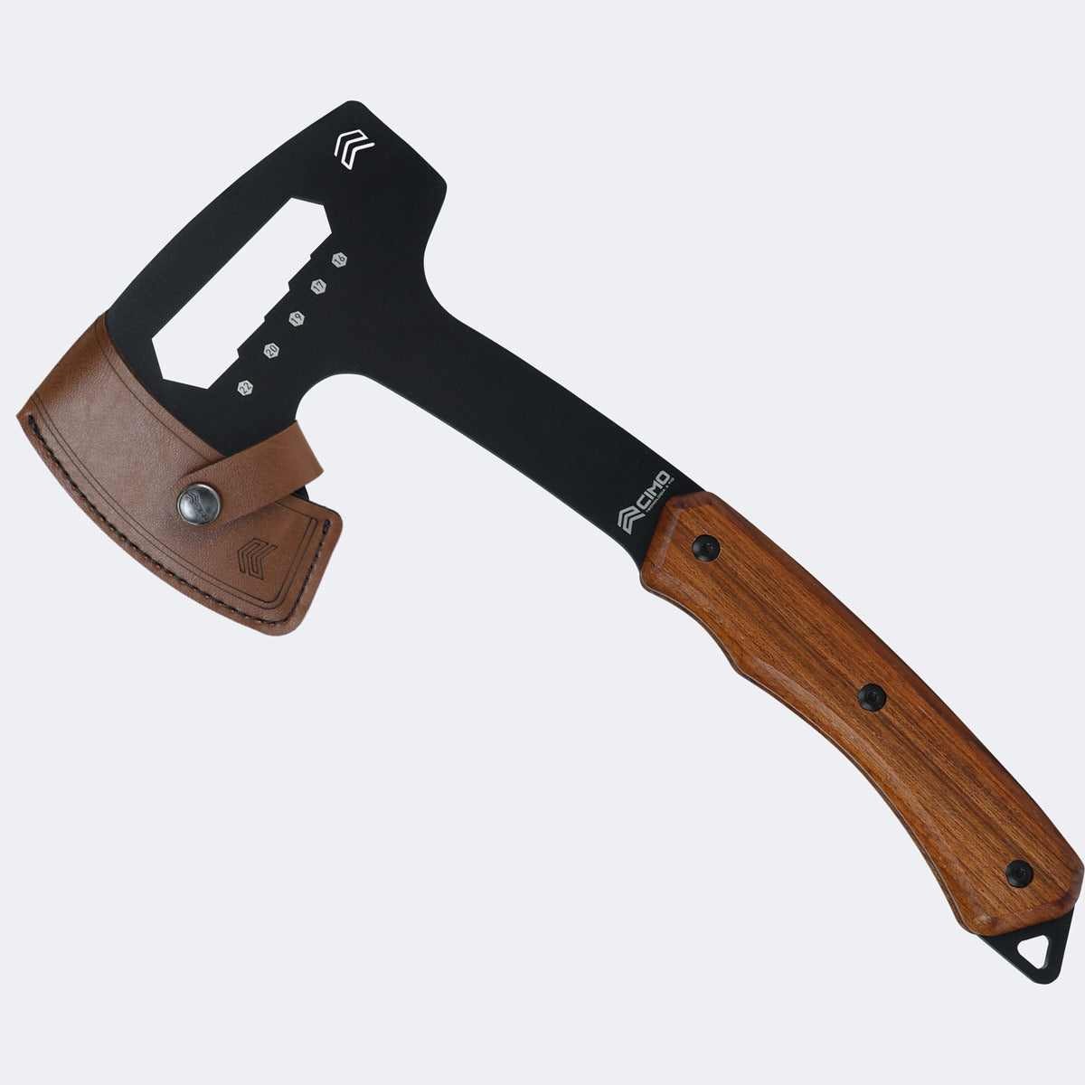 Cimo Ax Carbon Fiber 90mm Black Wood Handle with Sheath - 4001/90 MAD-PT