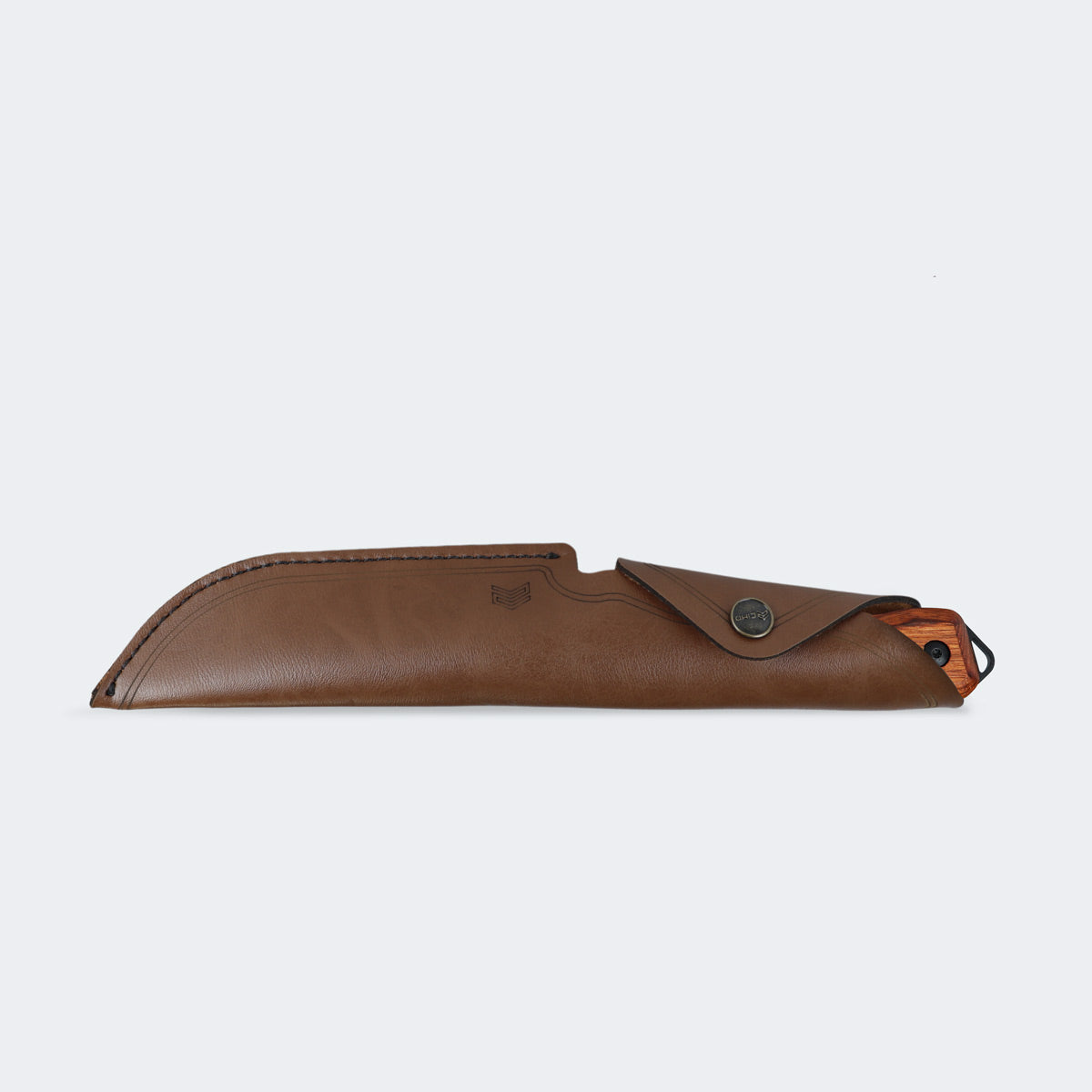 Cimo Ax Borba Carbon 5" Black Wood Handle Knife with Sheath - 4041/5 MAD-PT