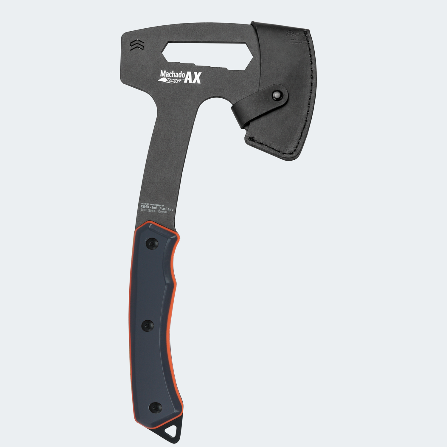 Cimo Ax Carbon 90mm Black Hatchet Rigiflex Cyber Handle with Sheath - 4001/90 RFCY-PT