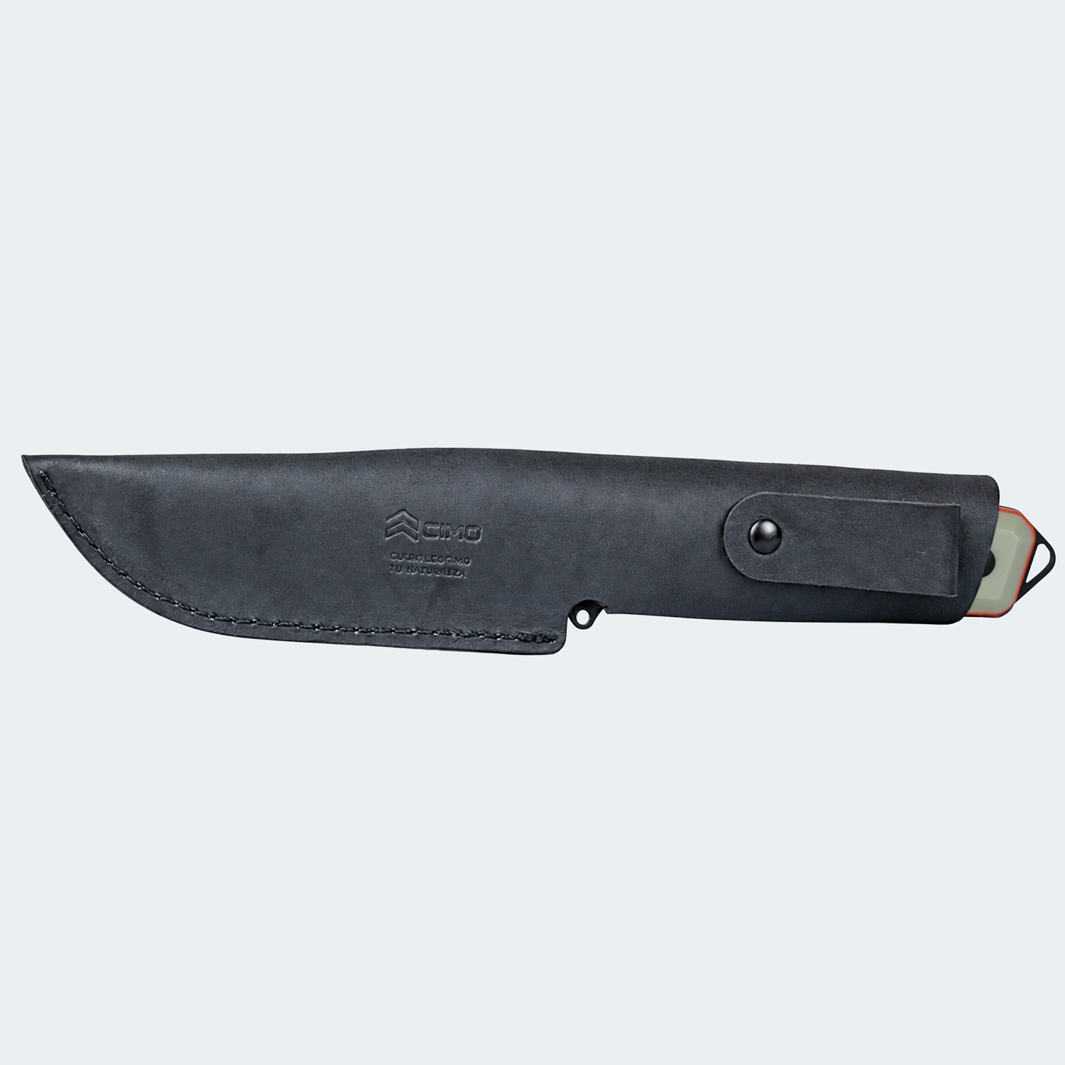 Cimo Ax Borba Carbon 5” Black Rigiflex Coyote Handle Knife with Sheath - 4041/5 RFCO-PT