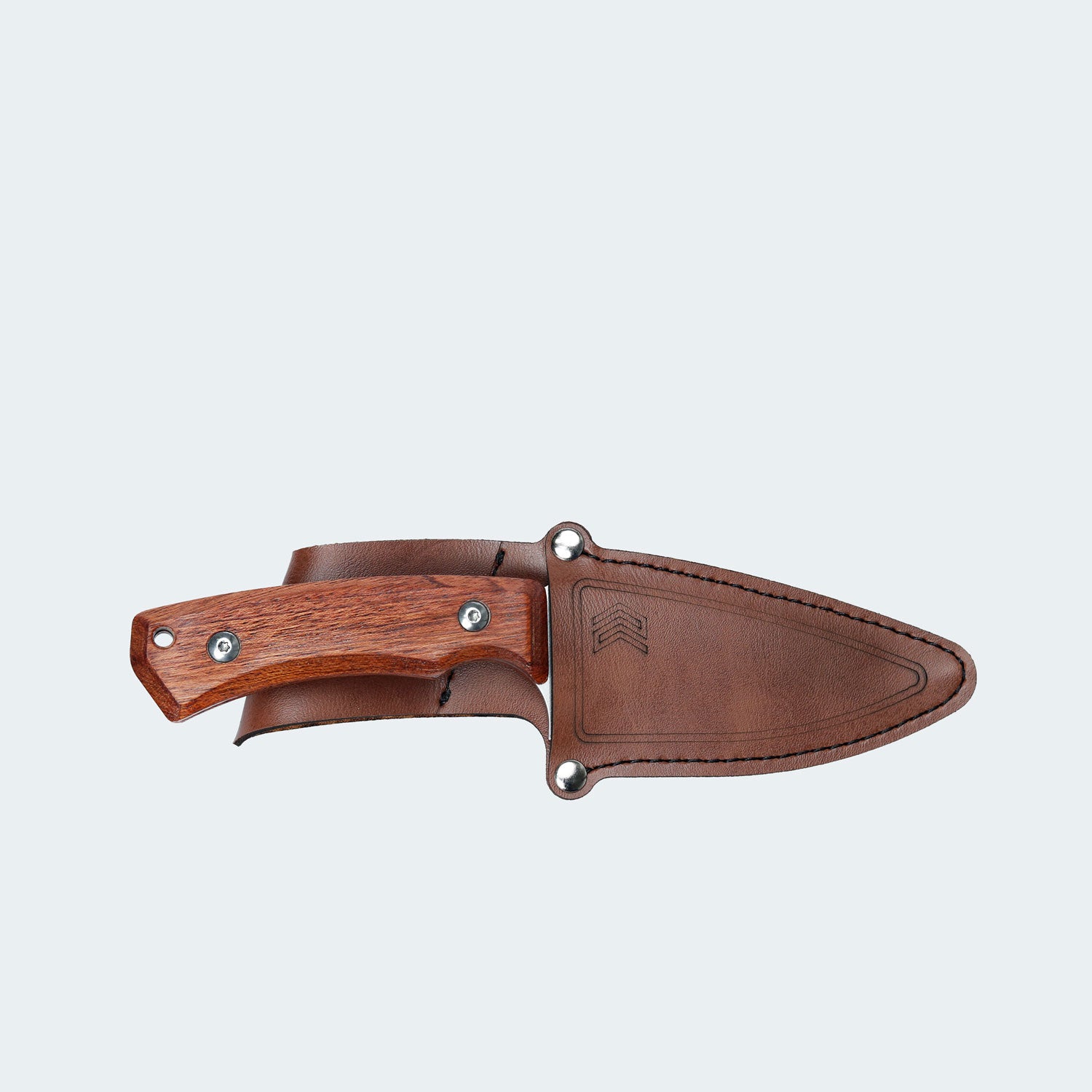 Cimo Braba IV Stainless Steel Knife with Wooden Handle and Sheath - BR489-MAD