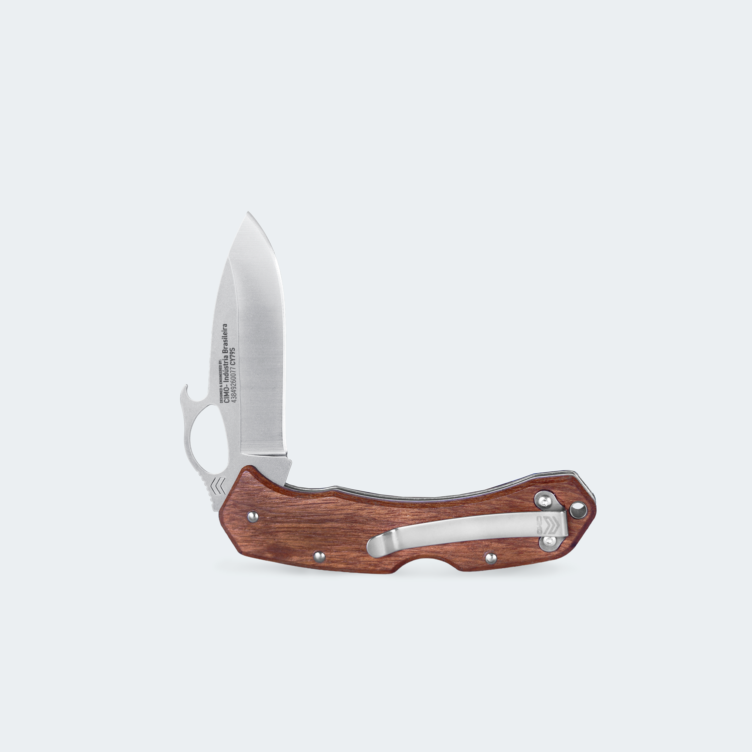 Cody Hunter Quick Draw Wooden Pocket Knife with Clip - CY79S-MAD