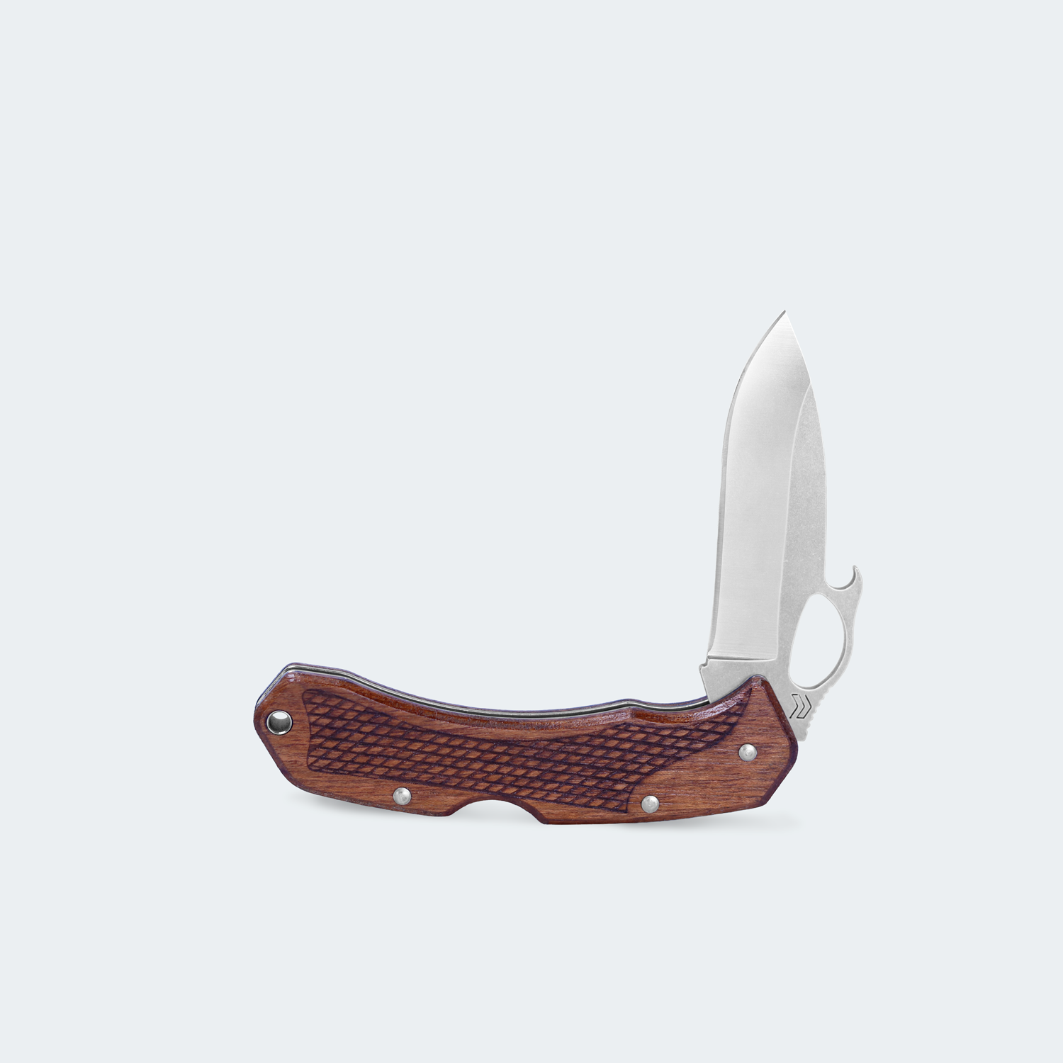 Cody Hunter Quick Draw Wooden Pocket Knife with Clip - CY79S-MAD