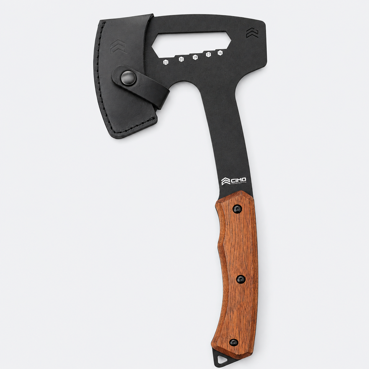 Cimo Ax Carbon Fiber 90mm Black Wood Handle with Sheath - 4001/90 MAD-PT