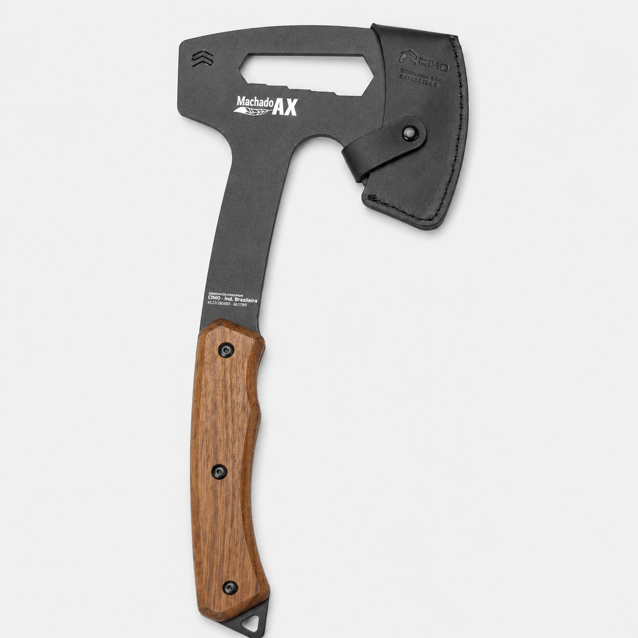 Cimo Ax Carbon Fiber 90mm Black Wood Handle with Sheath - 4001/90 MAD-PT