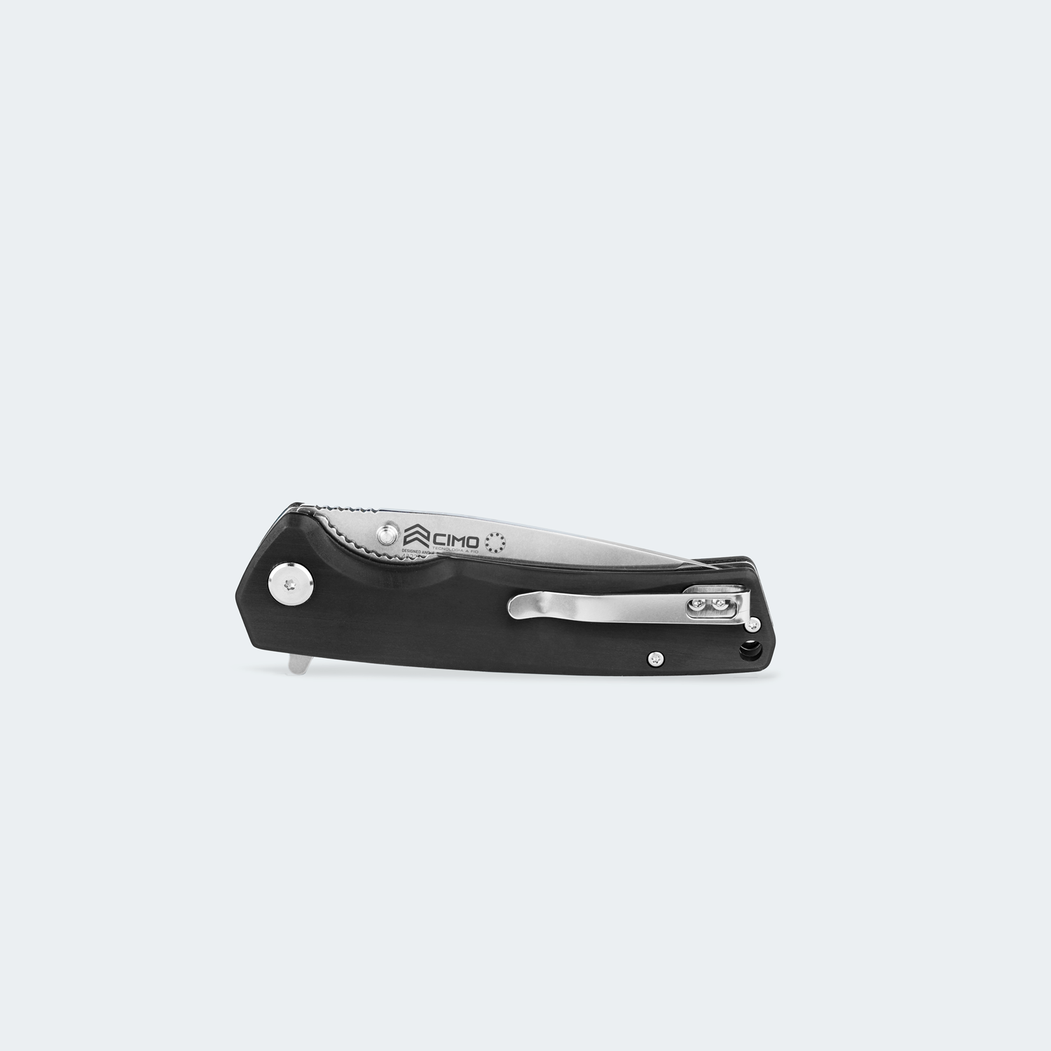 Cimo Verzon Drop Stainless Steel Knife Carbon Fiber Handle with Cavallini Bearing - VZ85-FCzC