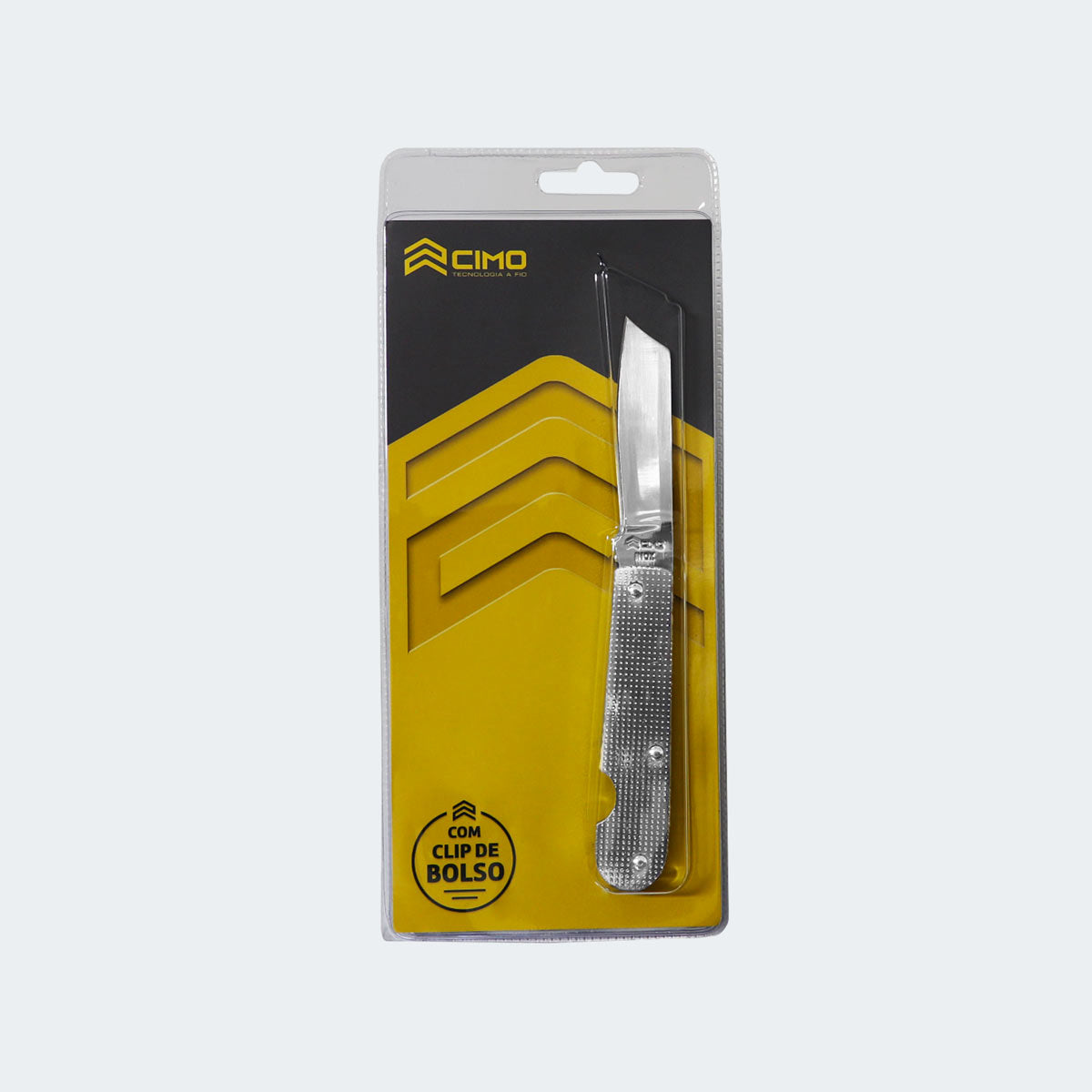 Cimo Stainless Steel Pocket Knife with Stainless Steel Handle and Clip - 21/3 CLIP