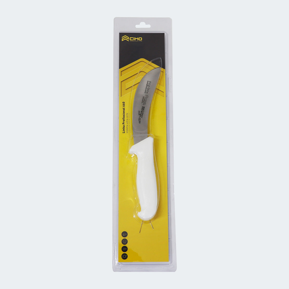 Cimo Stainless Steel Knife with Anti-Bac Handle. Leather Stripper – 660/TC