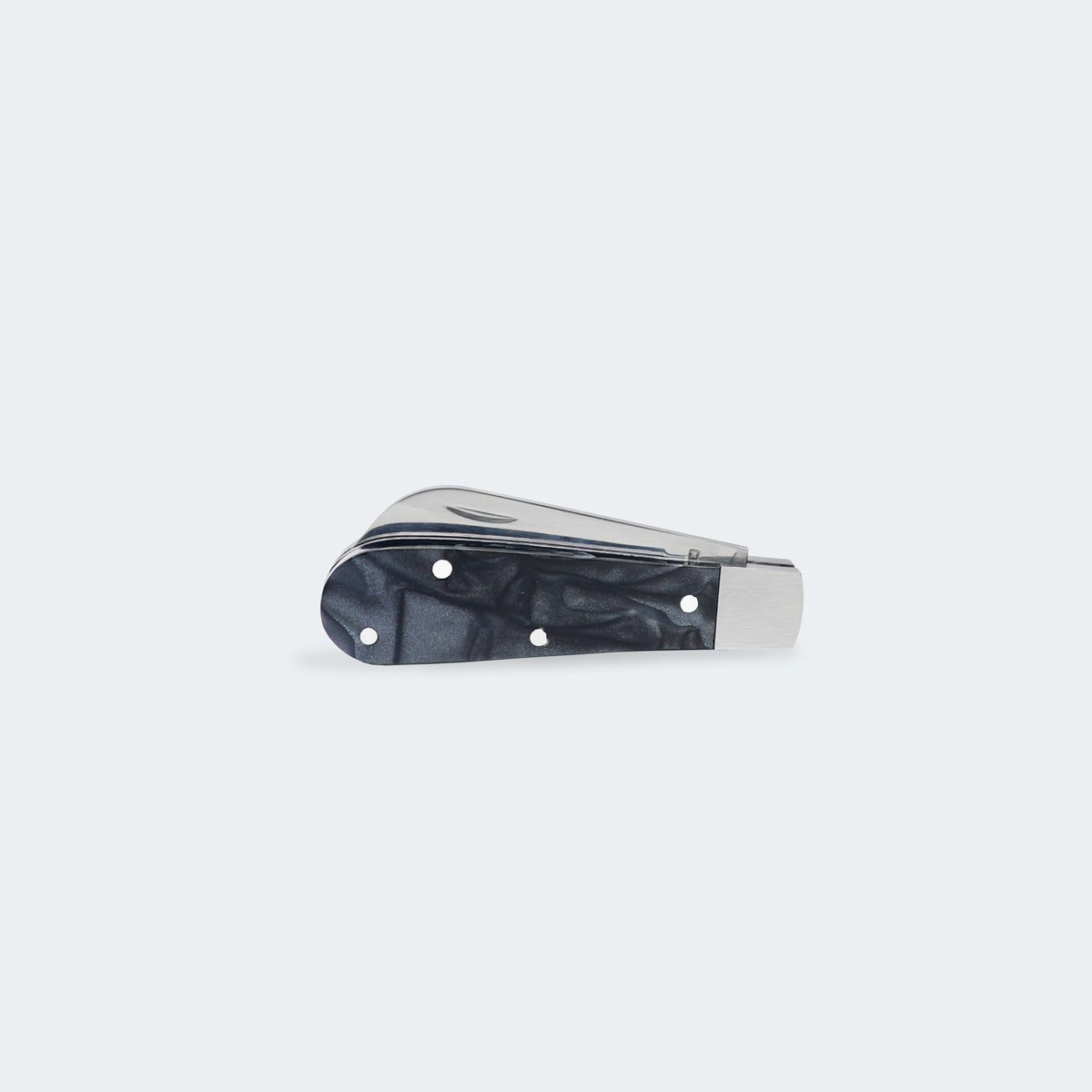 Cimo Stainless Steel Black Acrylic Handle Pocket Knife with Clip - 20/3 PT CLIP
