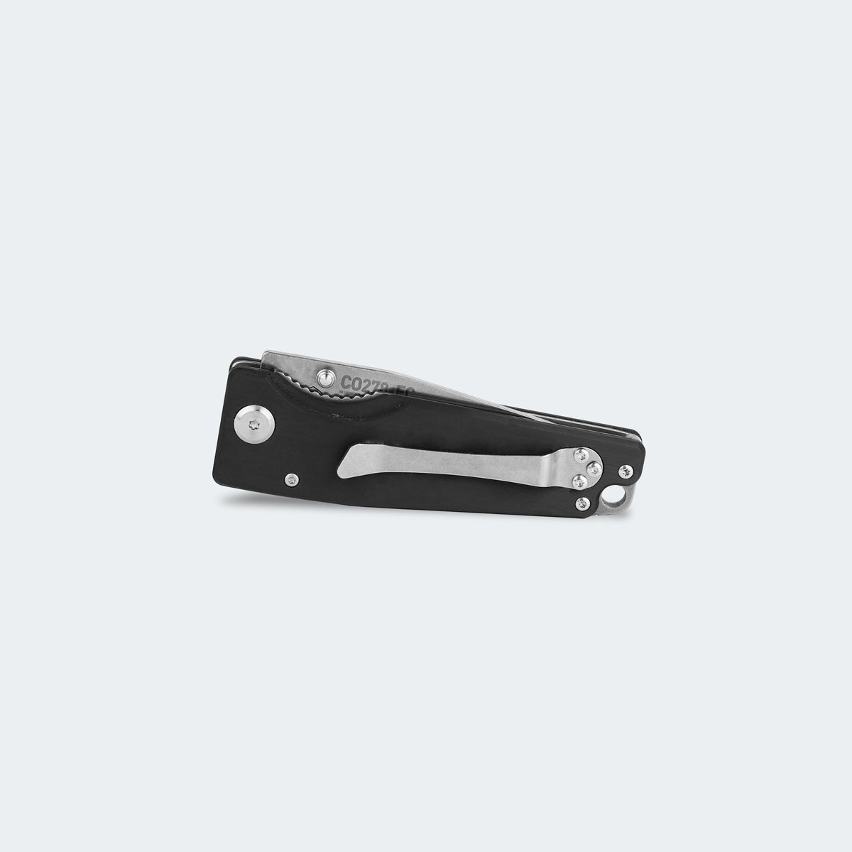 Cimo Colombo Stainless Steel Knife with Carbon Fiber and Wood Handle with Clip - CO278-FC