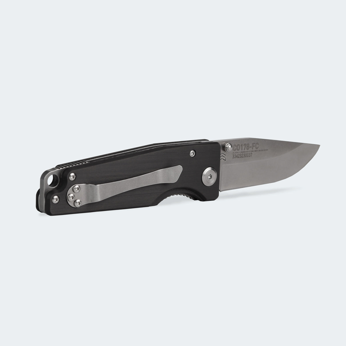 Cimo Colombo Stainless Steel Pocket Knife with Carbon Fiber Handle and Clip - CO178-FC