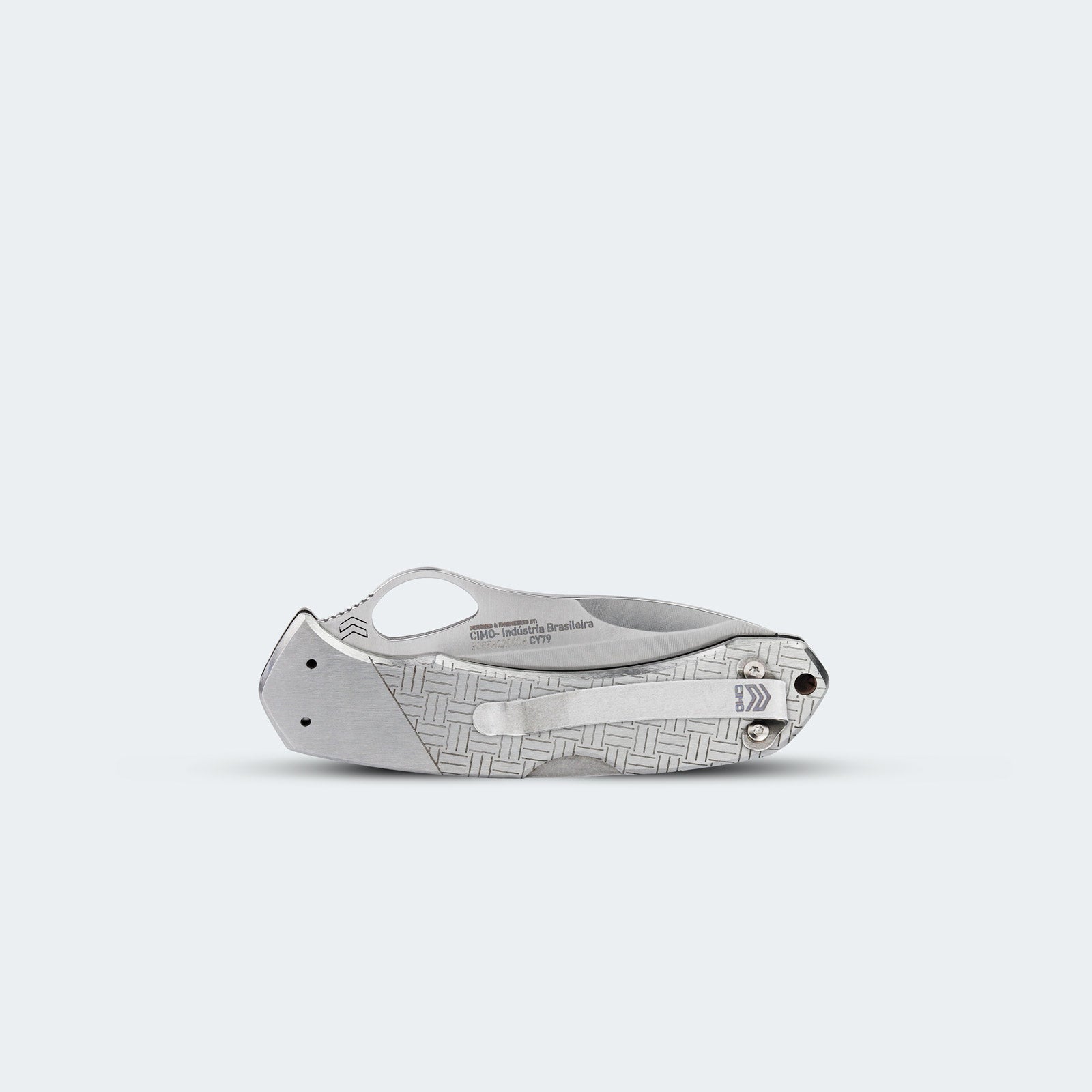 Cimo Cody Tellus Stainless Steel Pocket Knife with Clip - CY79-TE