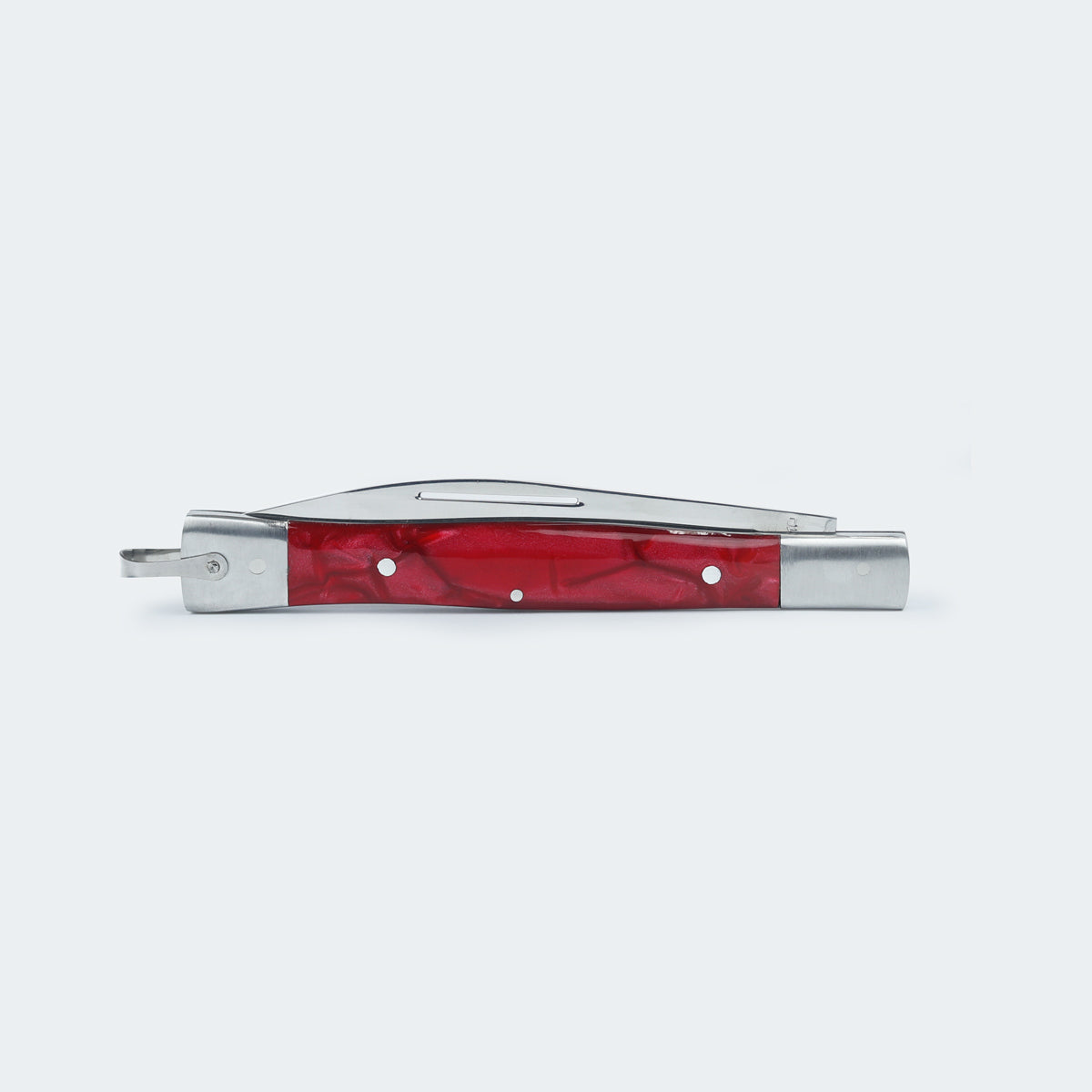 Special Edition Cimo Canivete Icons 330/P Stainless Steel with Red Acrylic Handle + 220/7 Mini