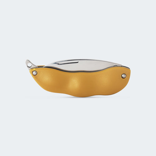 Cimo Bagha Soja Stainless Steel Folding Knife with Gold ABS Handle - HP66D