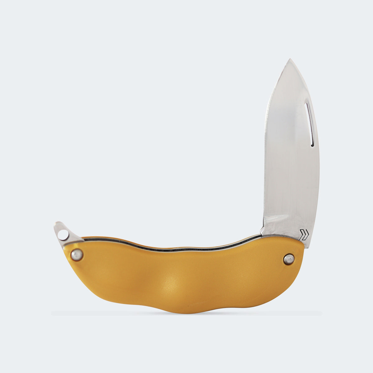 Cimo Bagha Soja Stainless Steel Folding Knife with Gold ABS Handle - HP66D