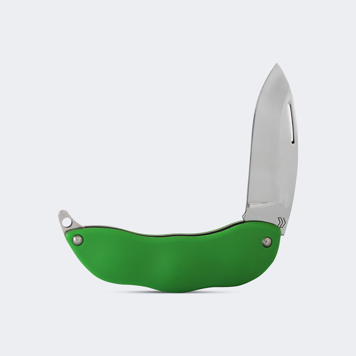 Cimo Bagha Soja Stainless Steel Folding Knife with Green ABS Handle and Brown Sheath - HP66V C/B