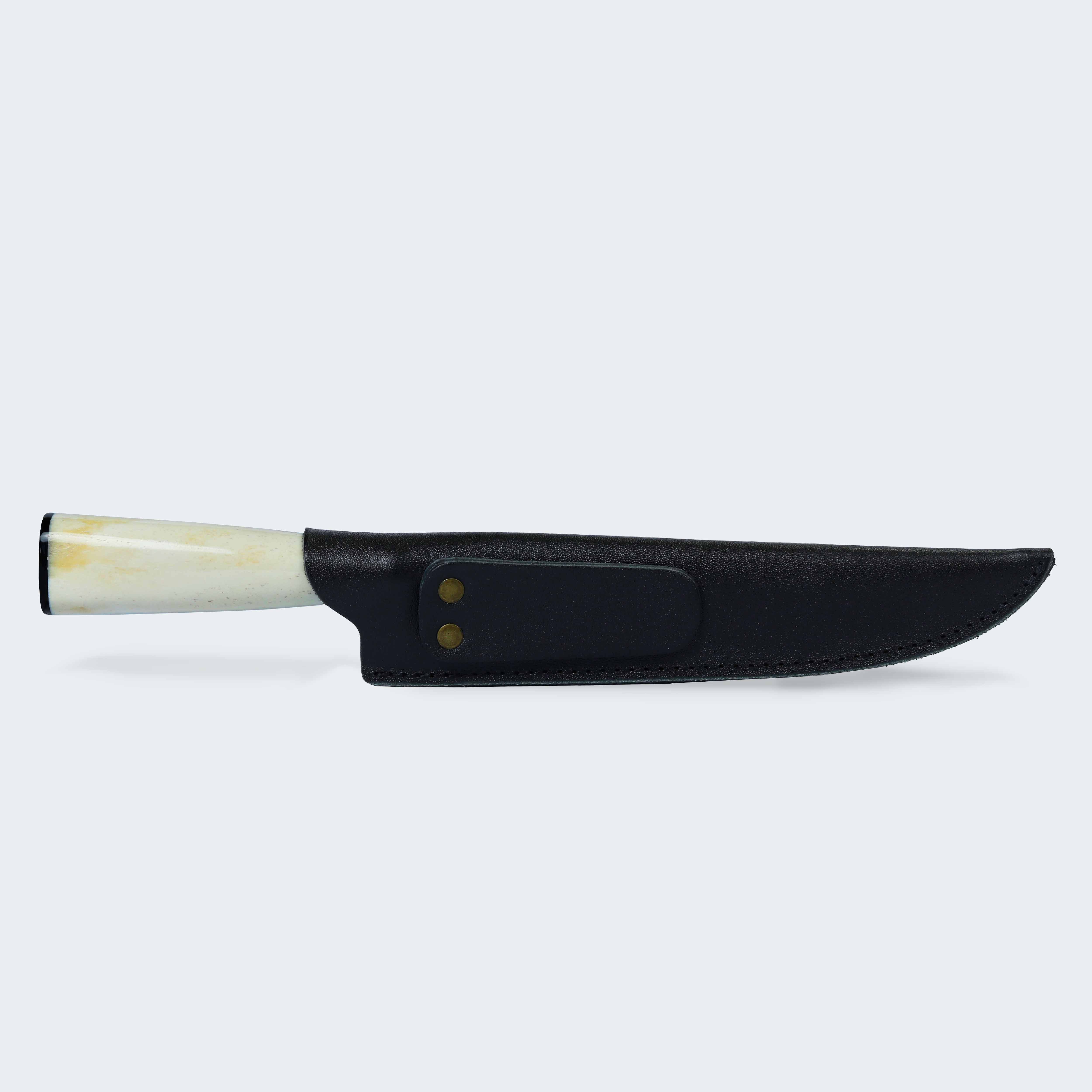 Cimo Handmade Knife 1964/8 Bone Handle with Leather Sheath - 1964/8 BONE W/S
