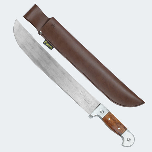 Cimo 16” Machete with Aluminum and Wood Handle and Sheath - 1070/16 C/B