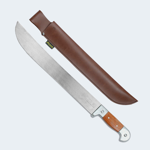 Cimo Machete 14” Aluminum and Wood Handle with Sheath - 1070/14 C/B