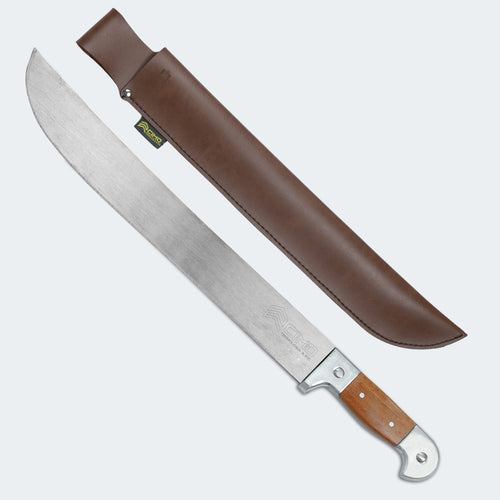 Cimo 16” Machete with Aluminum and Wood Handle and Sheath - 1070/16 C/B