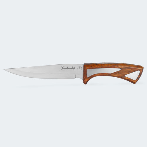 Cimo Kandandji 7 Stainless Steel Wood Handle 2 Knife with Sheath - KJ131/7-MAD C/B