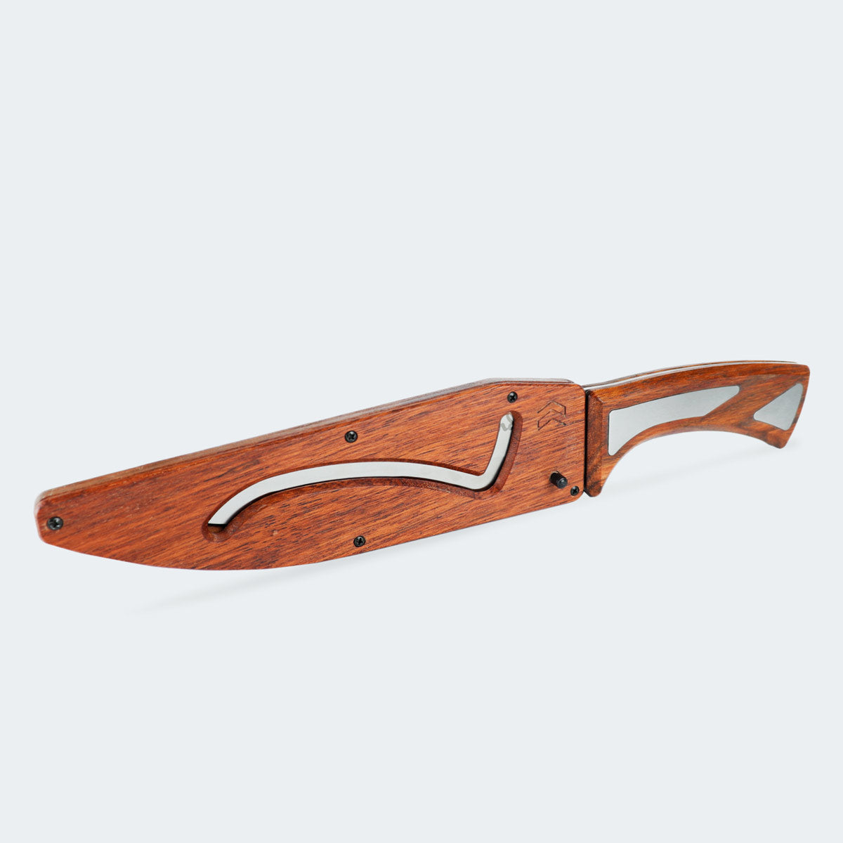 Cimo Kandandji 7 Stainless Steel Wood Handle 2 Knife with Sheath - KJ131/7-MAD C/B