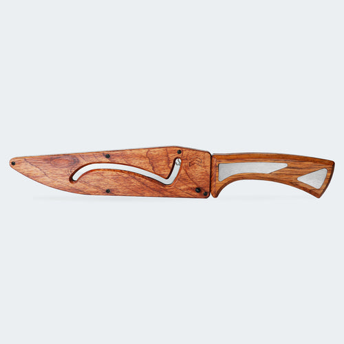 Cimo Kandandji 8 Stainless Steel Knife with Wooden Handle and Sheath - KJ131/8-MAD C/B