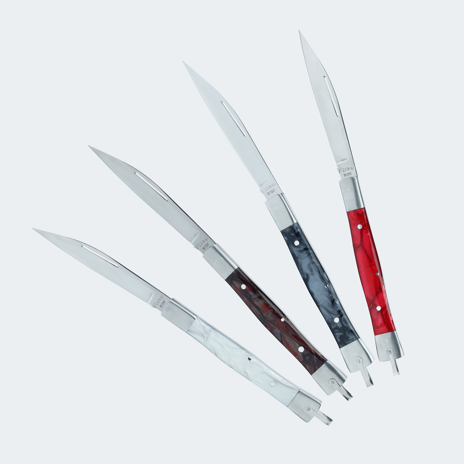 Special Edition Cimo Canivete Icons 330/P Stainless Steel with Red Acrylic Handle + 220/7 Mini