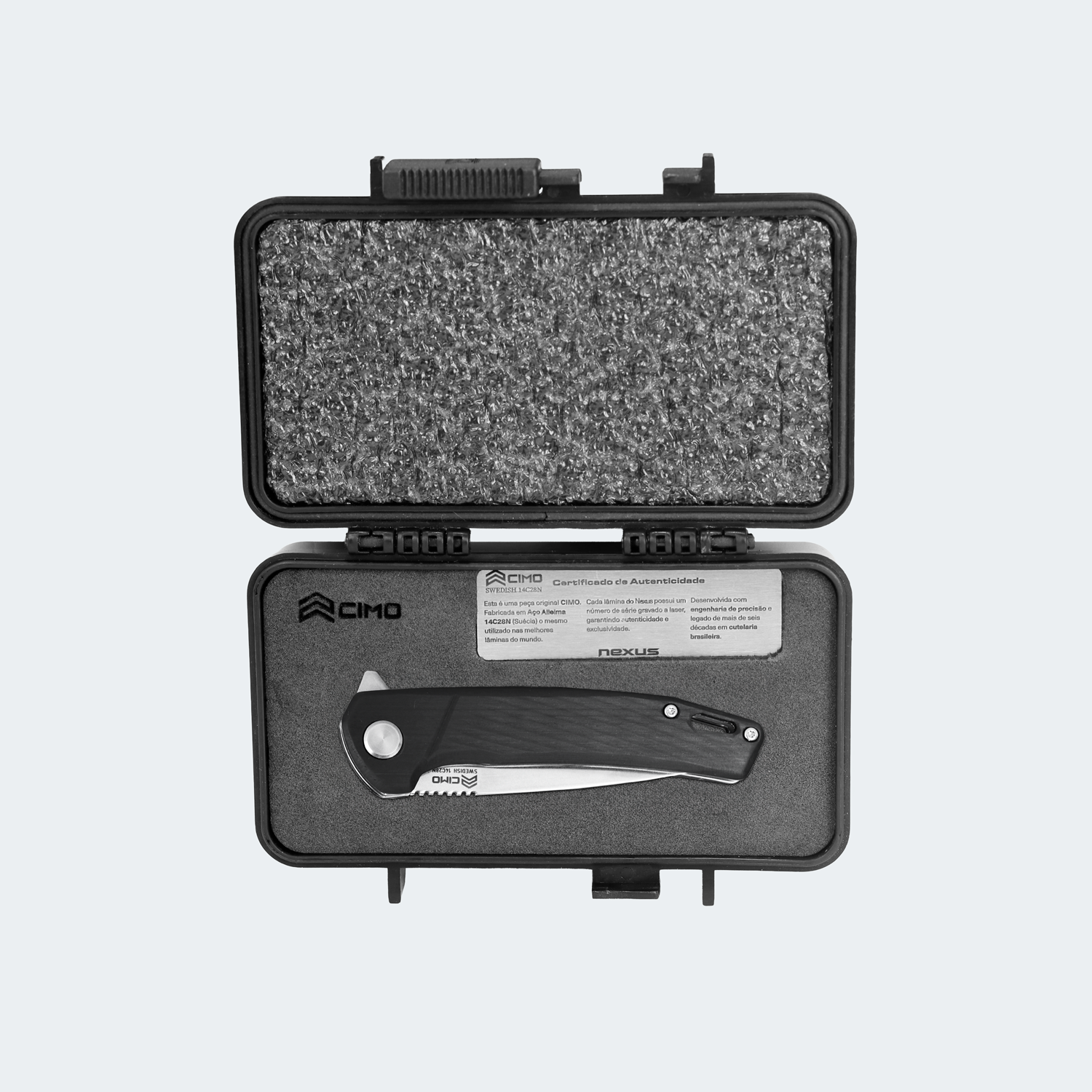 Canivete Cimo Nexus Fibra de Carbono e Aço Sueco - NKS82-FC