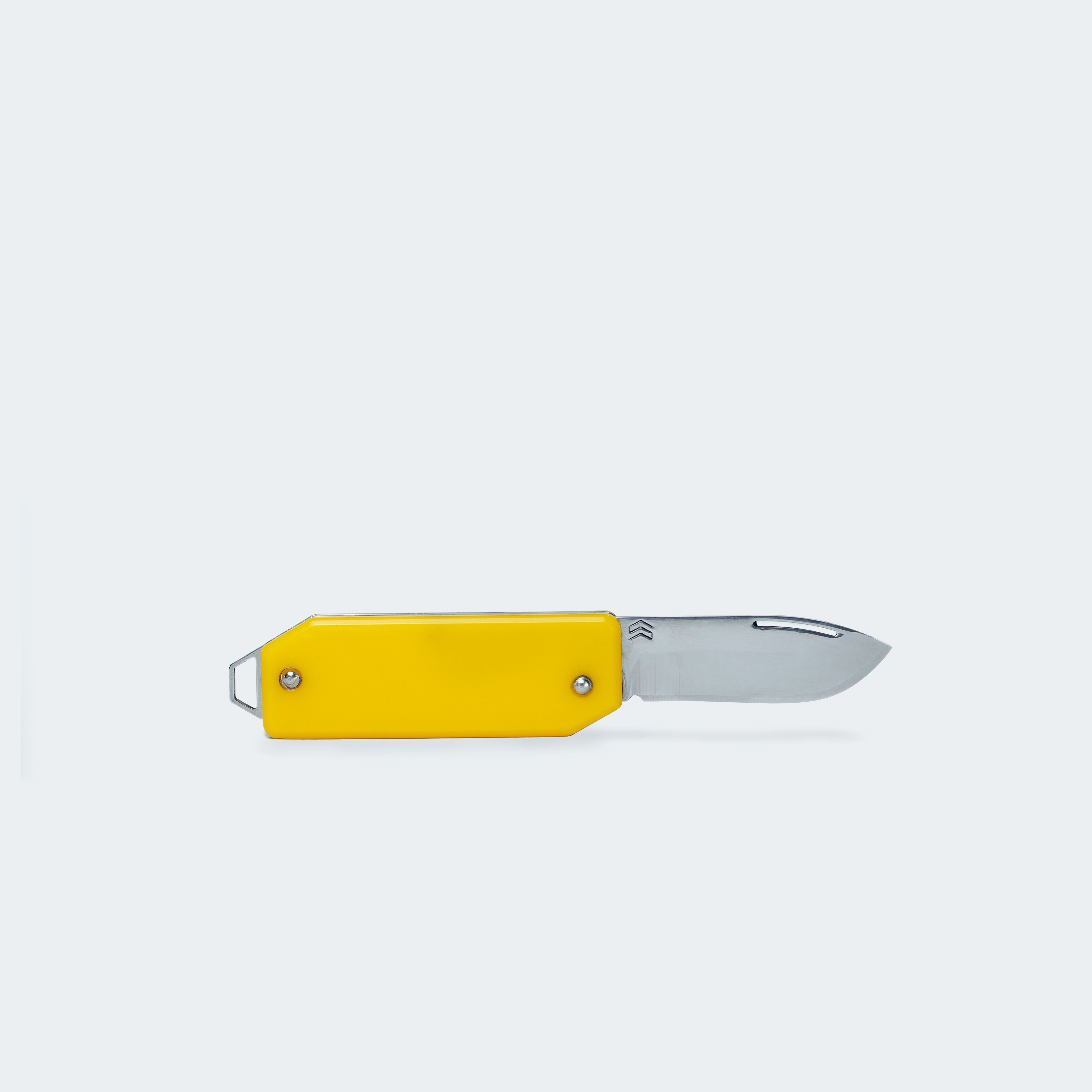 Cimo Mirim 49 Stainless Steel Pocket Knife, Yellow Handle - MI49-AM